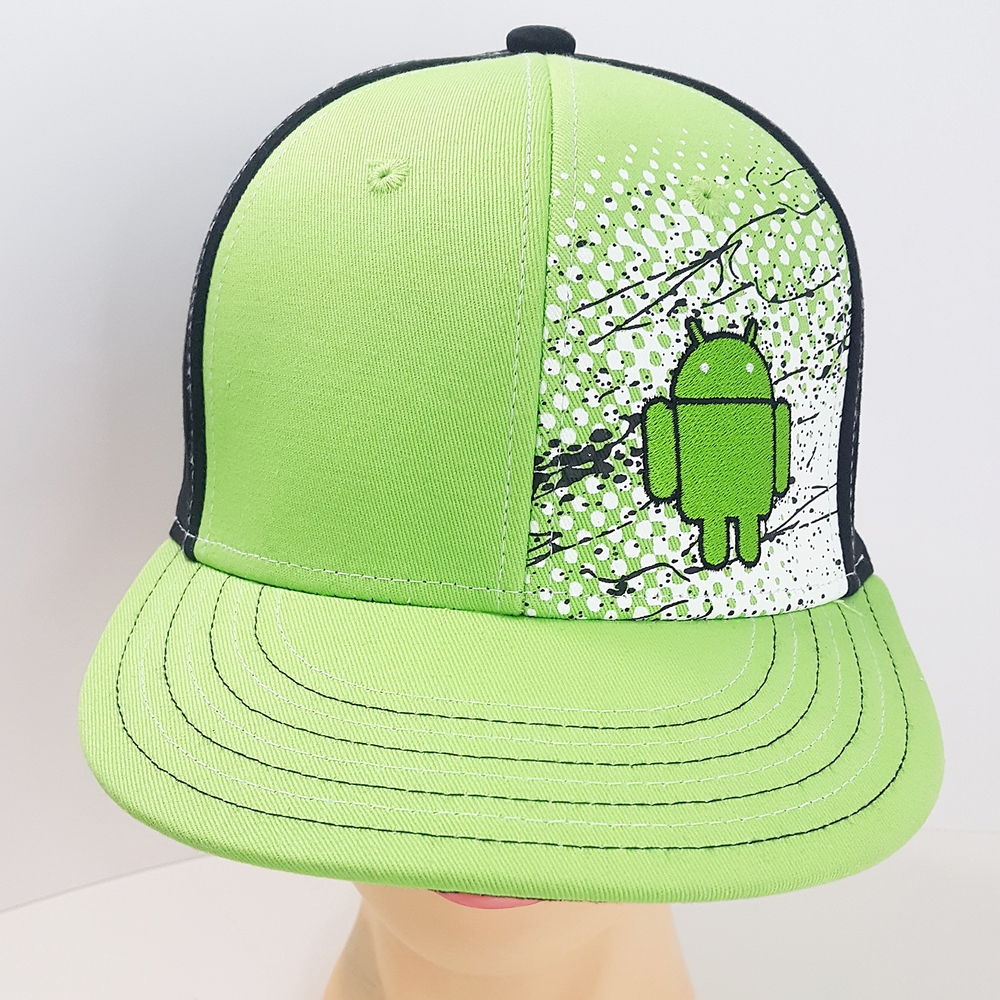 Android Trucker Hat💚Green Black  Cap|Youth